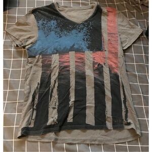 Mens American flag graphic T-shirt